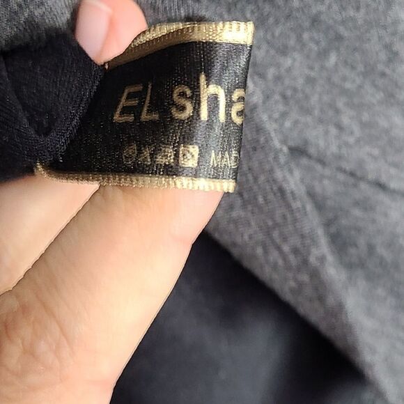 El Shaddai Women's Long Sleeve Gray Shirt With Embroidered Pearls Size Large - Picture 5 of 6